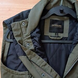 Brother Quilted Olive Green and Black Vest